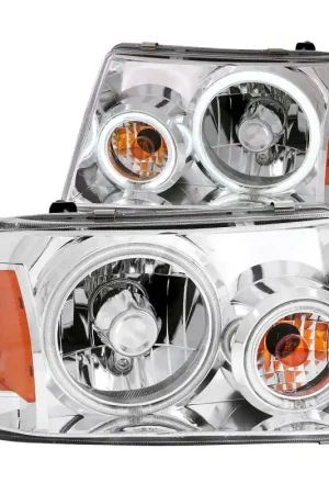 New Arrival ANZO 2001-2011 Ford Ranger Projector Headlights w/ Halo Chrome (CCFL) 1 pc