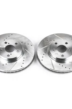 Limited Offer Power Stop 94-99 Toyota Celica Front Evolution Drilled & Slotted Rotors - Pair