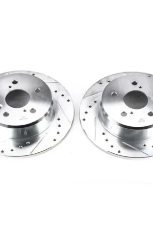 Power Stop 99-03 Lexus RX300 Rear Evolution Drilled & Slotted Rotors - Pair Express Delivery