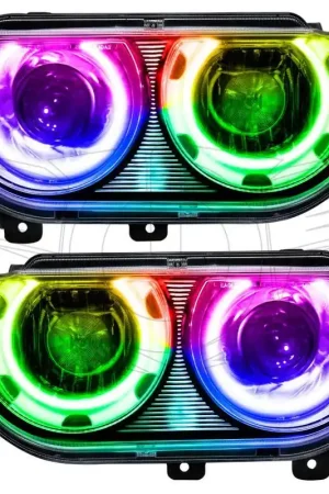Oracle 08-14 Dodge Challenger SMD HL (HID Style) - ColorSHIFT Dynamic Professional Grade