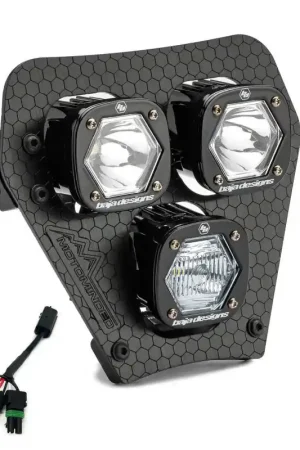 Baja Designs 24-25 KTM EXC-F Triple S1 Hydra (D/C) LED Headlight Kit w/ Hi-Low Harness - Clear No Minimum Order