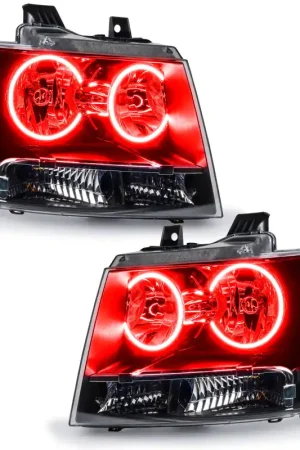 Secure Checkout Oracle 07-13 Chevrolet Avalanche Pre-Assembled SMD Headlights - Red