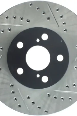 StopTech 03-08 Pontiac Vibe / 05-09 Scion tc Left Front Slotted & Drilled Rotor Grab Now