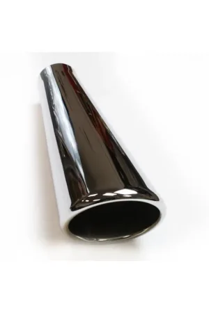 JBA 2in x 4in x 11in Rolled Stainless Steel Polished Chrome Trumpet Tip - Weld On Popular