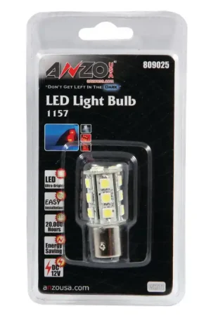 Professional Grade ANZO LED Bulbs Universal LED 1157 White - 18 LEDs 1 3/4in Tall