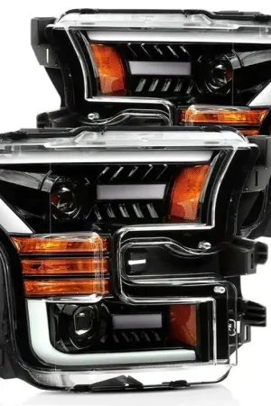 Don’t Miss Out AlphaRex 15-17 Ford F-150 PRO-Series Proj Headlights Plank Style Gloss Blk w/Activ Light/Seq Signal