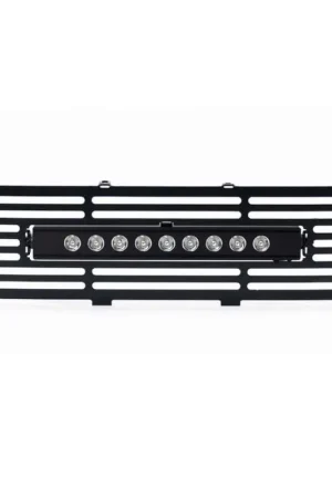 Instant Buy Putco 11-14 Ford F-150 - EcoBoost Bumper Grille Inserts - Black SS Bar and 10in Luminix Light Bar