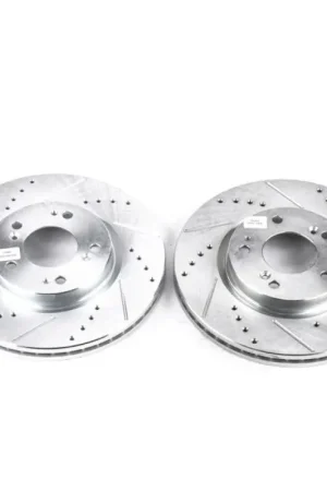 Power Stop 06-12 Mitsubishi Eclipse Front Evolution Drilled & Slotted Rotors - Pair Hassle-Free Returns