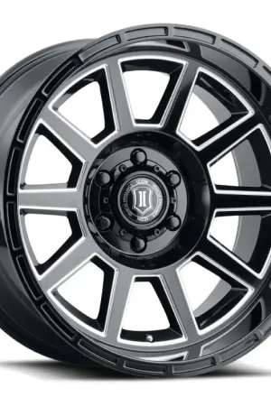 Buy Online ICON Recoil 20x10 6x135 -24mm Offset 4.5in BS Gloss Black Milled Spokes Wheel