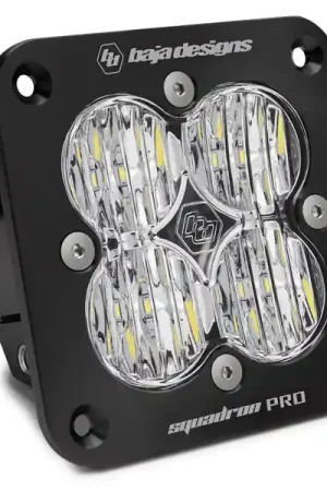 Limited Time Flush Mount LED Light Pod Black Clear Lens Wide Cornering Pattern Squadron Pro Baja Designs