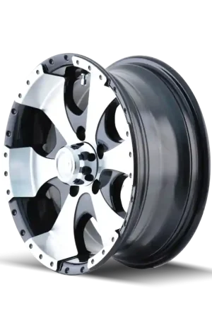 ION Type 136 15x6 / 6x139.7 BP / 0mm Offset / 108mm Hub Black/Machined Wheel Next Day Delivery