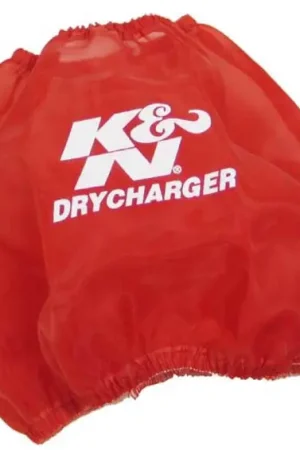 K&N Round Tapered Drycharger Air Filter Wrap Red 7.5in Base ID / 4.5in Top ID / 6in Height Warranty Included