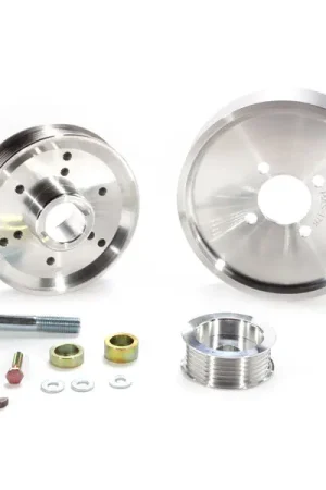 Flash Sale BBK 02-04 Mustang 4.6 GT Underdrive Pulley Kit - Lightweight CNC Billet Aluminum (3pc)