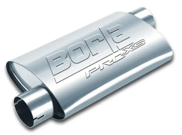Special Offer Borla Universal Pro-XS Muffler Oval 2.5in Inlet/Outlet Offset/Offset Notched Muffler