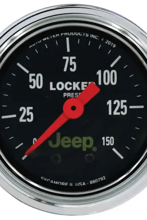 Autometer Jeep 2-1/16in 150 PSI Mechanical Air Locker Gauge New Release