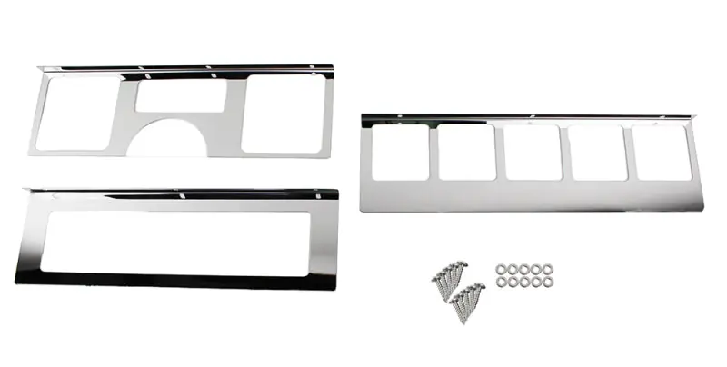Shop Now Kentrol 87-95 Jeep Wrangler YJ Dash Overlay Set (3 pieces) - Polished Silver
