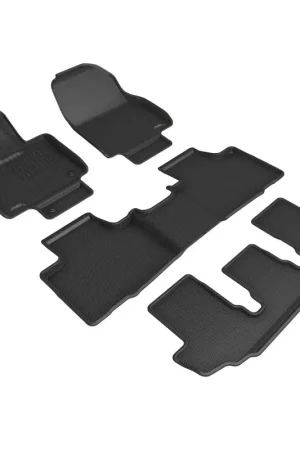 3D MAXpider 20-22 Toyota Highlander Gasoline 2nd Row Bucket Kagu 1st 2nd 3rd Row - Set (Black) Direct From Manufacturer