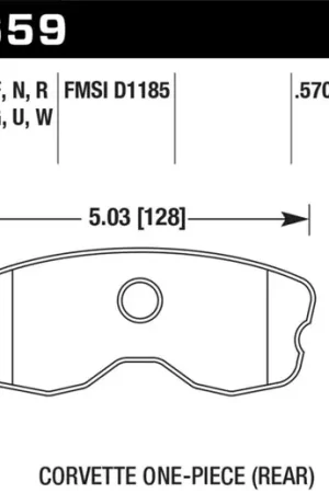 Hawk 10-12 Chevy Corvette Grand Sport / 06-12 Corvette Z06 Rear Race DTC-70 Brake Pads Free Shipping