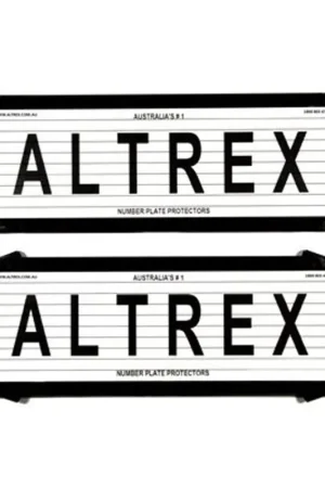 Seasonal Sale Altrex Standard Size Black Number Plate Protector Covers - with Lines - 6L