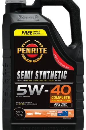 Penrite Semi Synthetic Engine Oil Everyday Plus 5W-40 5L - ED5W40005 (Pickup Only) Mega Sale