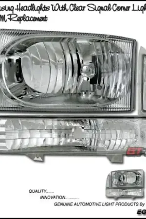 JDM Chrome Headlights With Corner Lights Hot Deal