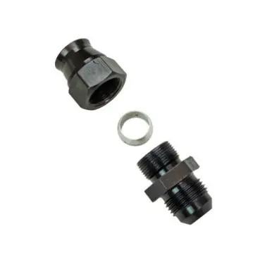 Direct From Manufacturer Moroso Aluminum Fitting Adapter 8AN Male to 1/2in Tube Compression - Black - 65351
