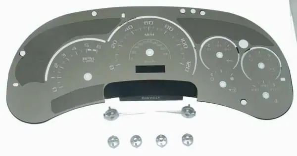 Buy Online US Speedo Platinum Font Stainless Steel Gauge Face with White Back and Color Match Needles - Displays 120 MPH - No Transmission - SS GM 06W