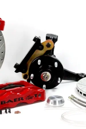 Grab Now Baer Brakes 4301398CY-1X Baer Brakes 13" Track4 Front Brake Kit, Comp Yellow, Slot, Std. Studs