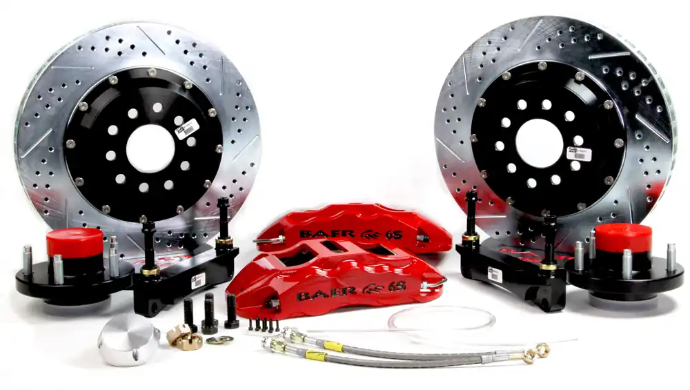 Baer Brakes 4141020S-1X Baer Brakes 14" Extreme+ Front Brake Kit, Silver, Slot, Std. Studs Exclusive