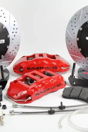 Baer Brakes 4302124FR-1 Baer Brakes 14" Extreme+ Rear Brake Kit, Fire Red, Slot Save Now