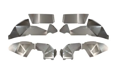 Fishbone Offroad 2018-2025 Jeep Wrangler JL Front/Rear Set of 4 Aluminum Raw Inner Fenders - FB33108 Discount