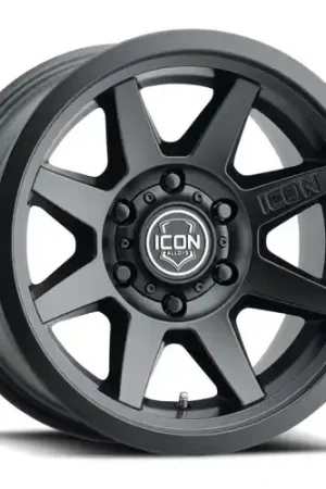 Hot Picks ICON Rebound 17x8.5 5x5 -6mm Offset 4.5in BS 71.5mm Bore Satin Black Wheel