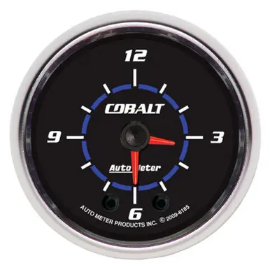 Limited Time Autometer Cobalt 2-1/16in 12 Hour Analog Clock - 6185