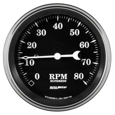 Auto Meter Gauge Tachometer 3 3/8in 8k RPM In-Dash Old Tyme Black - 1790 Fast Shipping