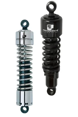 Fan Favorite Progressive Harley 412 Series Shocks 12.0in - Black - 412-4069B