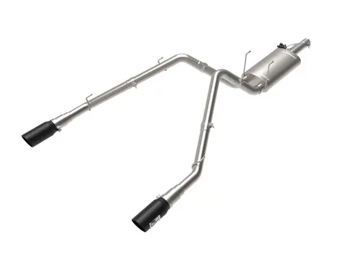 Warranty Included aFe 09-18 Ram 1500 V8 5.7L Hemi Gemini XV 3in 304 SS Cat-Back Exhaust w/ Black Tips - 49-32083-B