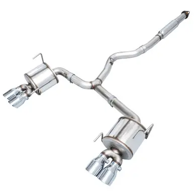 AWE Tuning Subaru STI VA / WRX GV / STI GV Sedan Touring Edition Exhaust - Chrome Silver Tip (102mm) Discount