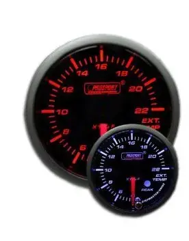 Free Returns ProSport 60mm 'Premium' Exhaust Gas Temperature Gauge - Amber/White - Fahrenheit