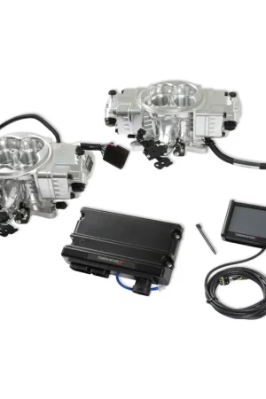 Holley EFI Terminator X Stealth 4150 2x4 - Shiny 8 Injectors - 800-1500 HP Brand New