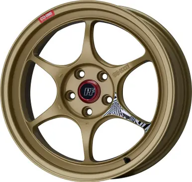 Enkei PF06 18x8in 5x112 BP 50mm Offset 75mm Bore Gold Wheel - 545-880-4450GG Professional Grade