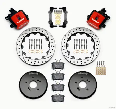 Flash Sale Wilwood Combination Parking Brake Rear Kit 12.88in Drilled Red Honda S2000 - 140-10310-DR