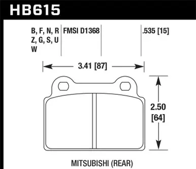 Place Order Hawk EVO X Performance Ceramic Street Rear Brake Pads - HB615Z.535