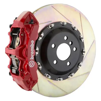 Brembo 03-13 Flying Spur Front GT BBK 6 Piston Cast 411x34 2pc Rotor Slotted Type1 -Red - 1L2.9501A2 Secure Checkout