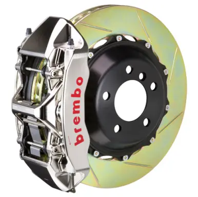 Time-Limited Brembo 95-99 M3 Front GTR BBK 6 Piston Billet 355x32 2pc Rotor Slotted Type1 - Nickel - 1M2.8007AR