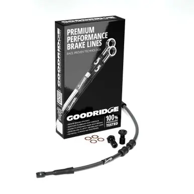 Goodridge 2008 HD FLHR/FLHRC (w/o ABS) +2in Front Brake Line Kit - Black - HD0091-1FB-BK2 One Day Deal