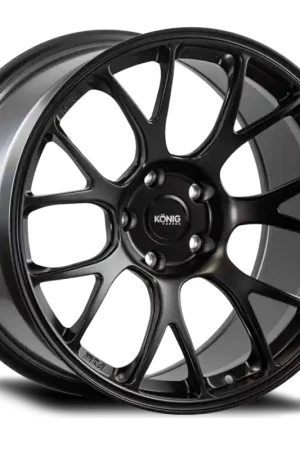 Premium Konig Forged F1M 18X9 5X112 ET42 Satin Black Knurled Bead