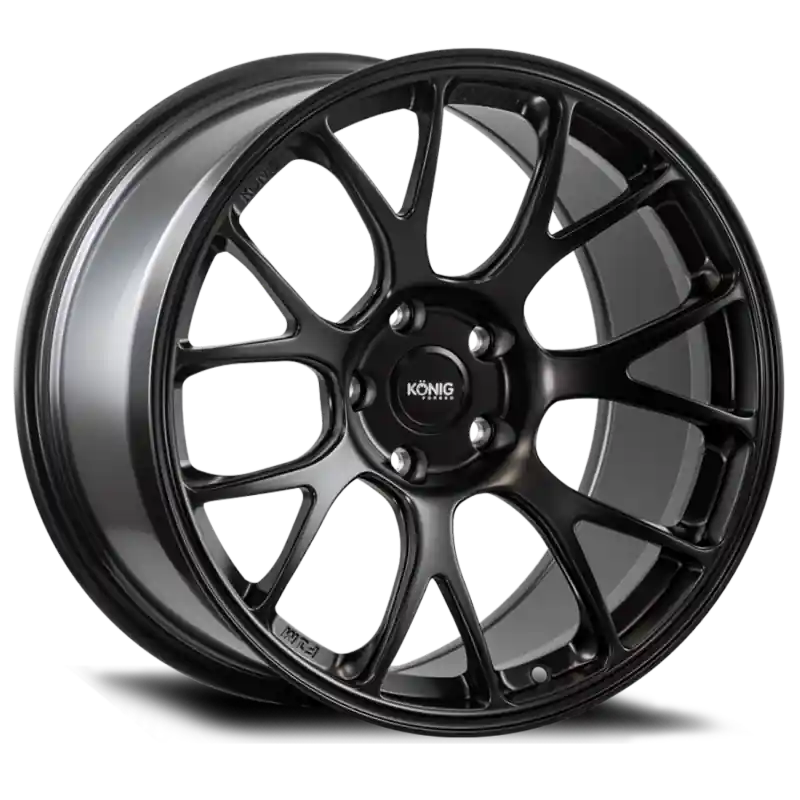 Konig Forged F1M 18X8.5 5X112 ET42 Satin Black Knurled Bead Today Only