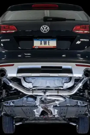 Weekend Sale AWE Tuning VW MK7 Golf Alltrack/Sportwagen 4Motion Track Edition Exhaust - Polished Silver Tips