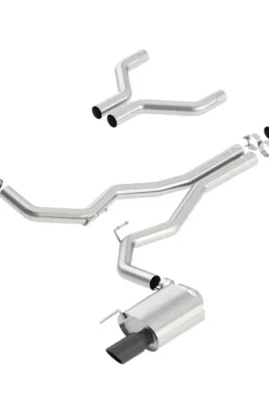 Borla Atak Cat-Back 15-17 Ford Mustang GT 5.0L V8 MT/AT 3in pipe 4in Black Chrome Tips Premium