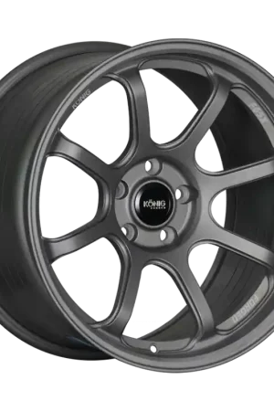 Holiday Sale Konig Forged F6SX 18x8.5A 5x114.3 ET35 Satin Grey Wheel (Knurled Bead)